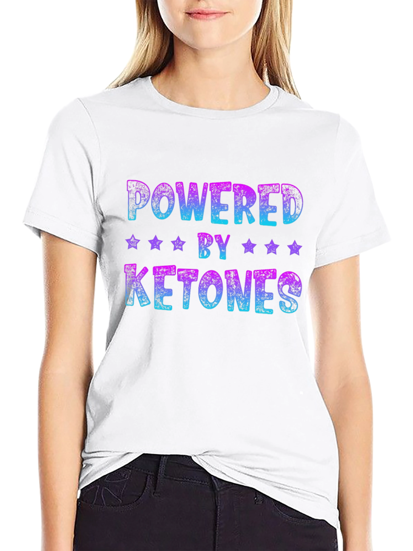 Camiseta Negra Powered by Ketones Unisex