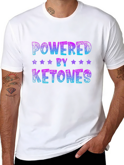 Camiseta Negra Powered by Ketones Unisex