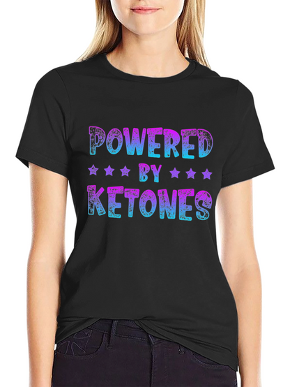 Camiseta Negra Powered by Ketones Unisex