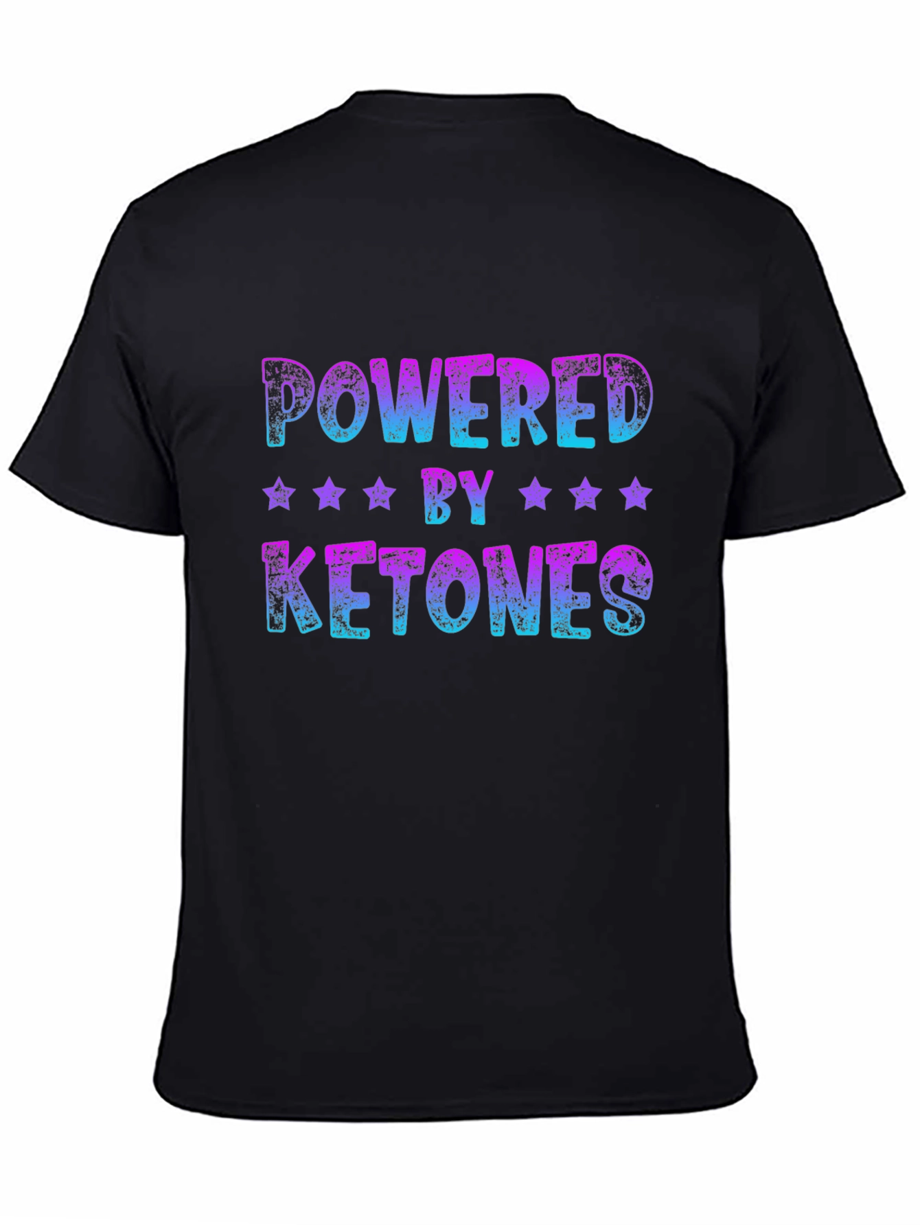 Camiseta Negra Powered by Ketones Unisex