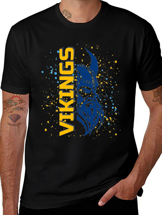 Camiseta Vikingos Azul y Amarillo - Diseño Único