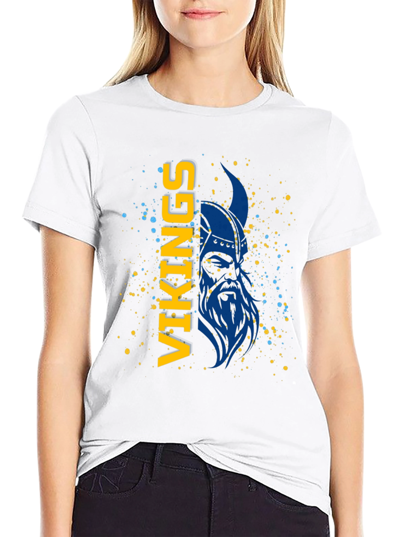 Camiseta Vikingos Azul y Amarillo - Diseño Único
