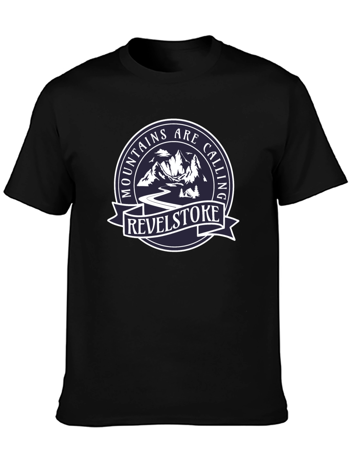 Camiseta Negra Mountains Are Calling Revelstoke
