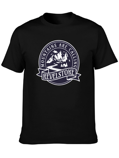 Camiseta Negra Mountains Are Calling Revelstoke