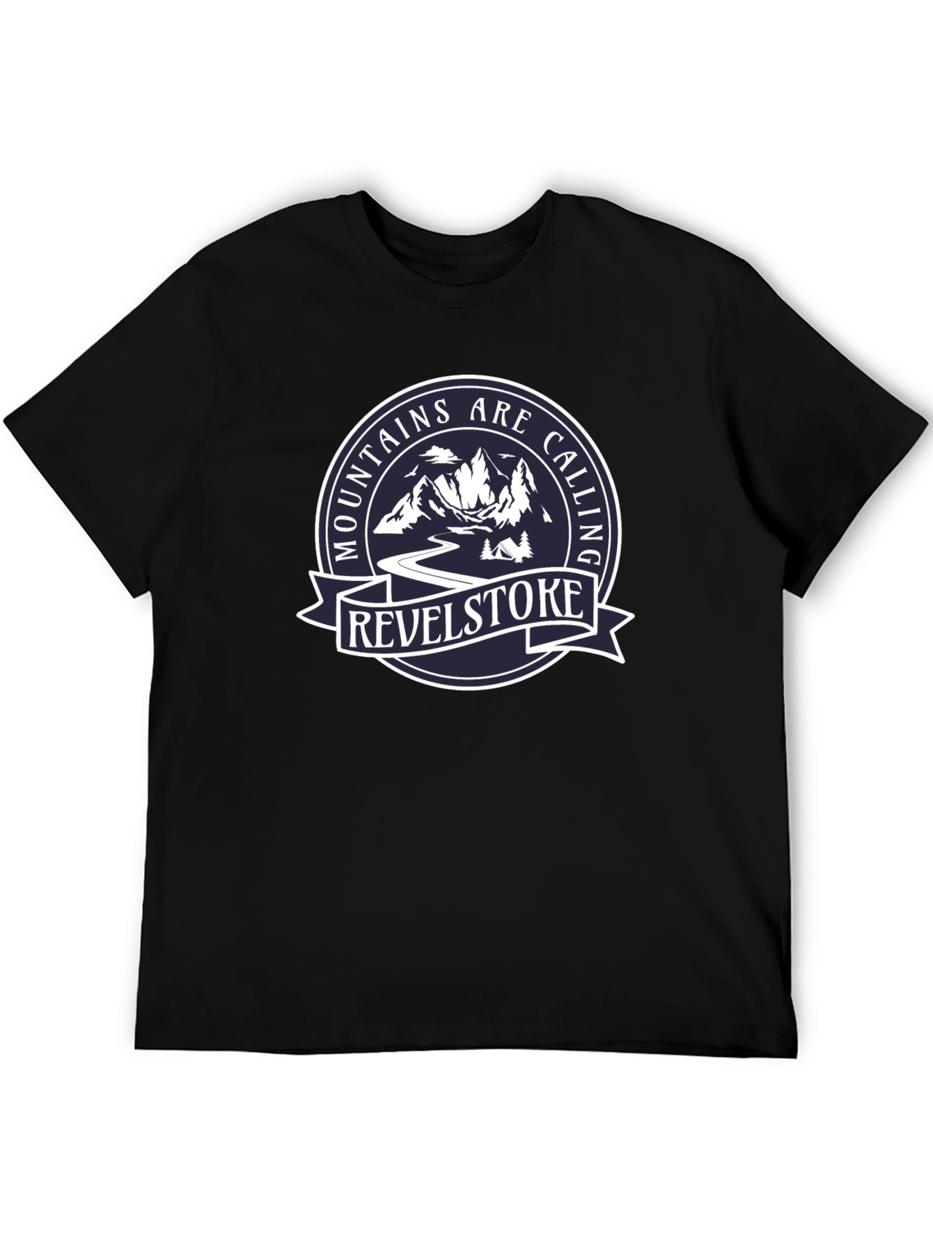 Camiseta Negra Mountains Are Calling Revelstoke