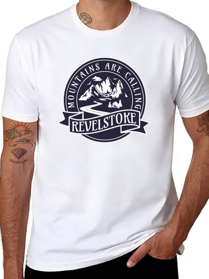 Camiseta Negra Mountains Are Calling Revelstoke