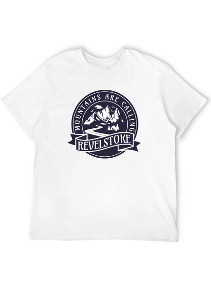Camiseta Negra Mountains Are Calling Revelstoke