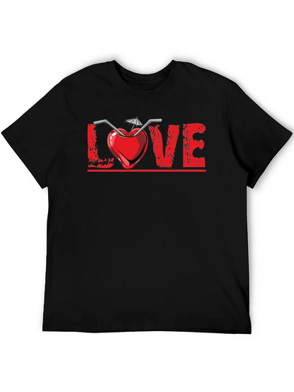 Camiseta Negra Diseño Amor Tropical