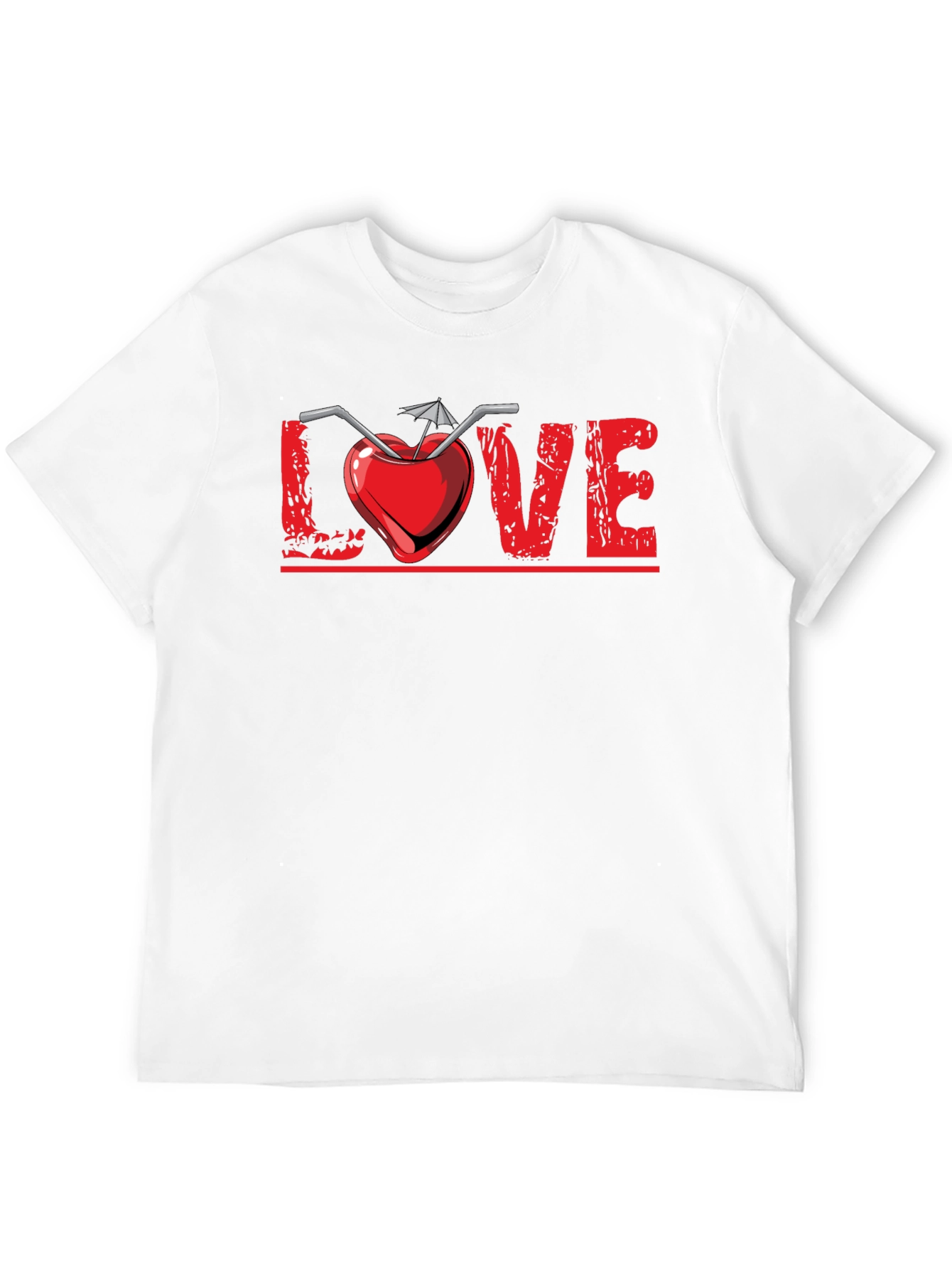 Camiseta Negra Diseño Amor Tropical