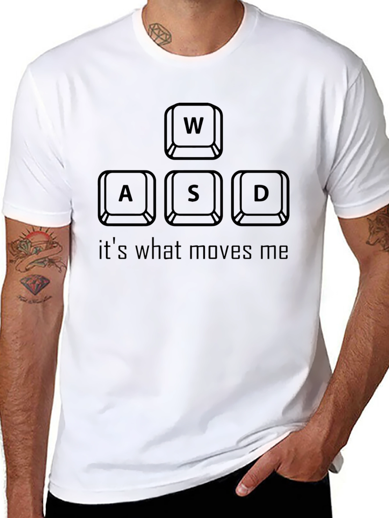 Camiseta Gamer WASD Moves Me