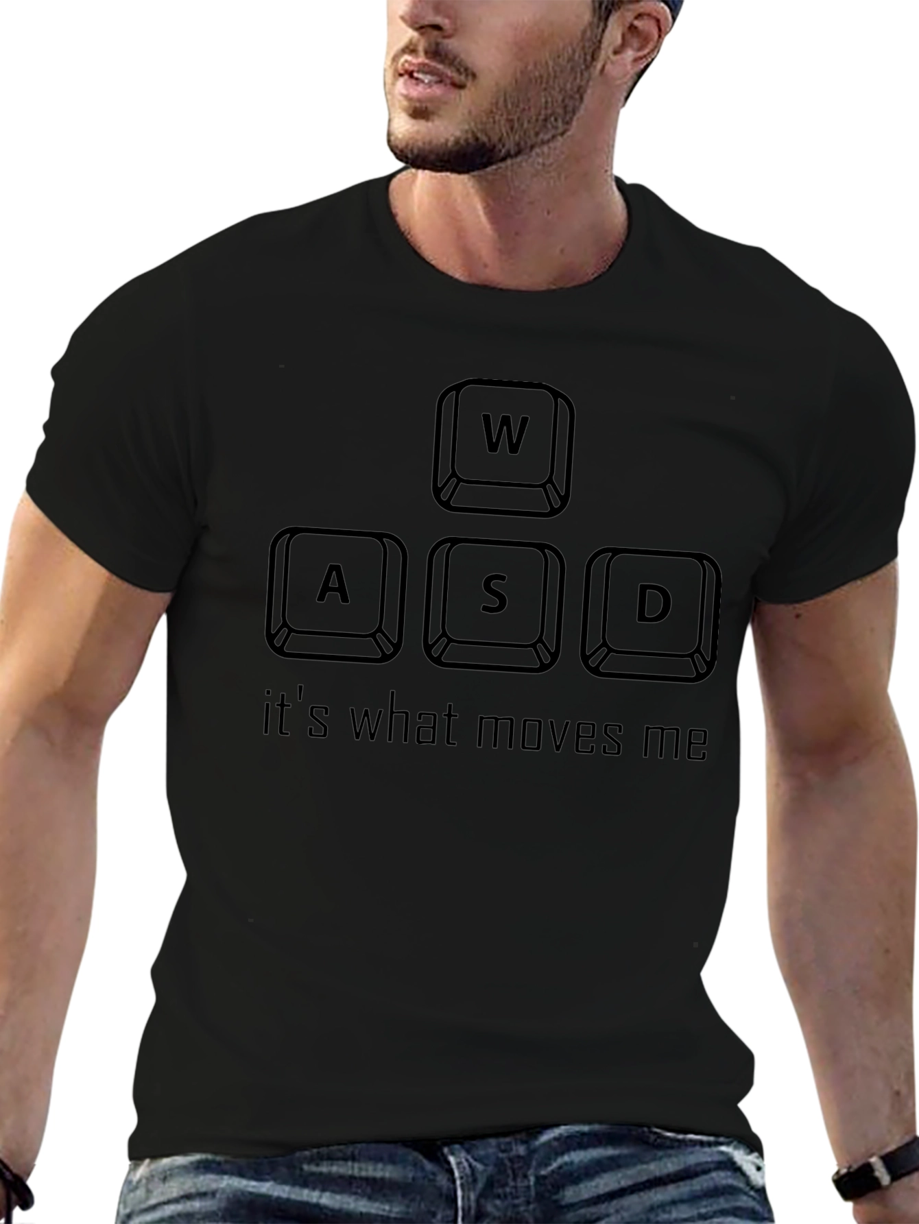 Camiseta Gamer WASD Moves Me