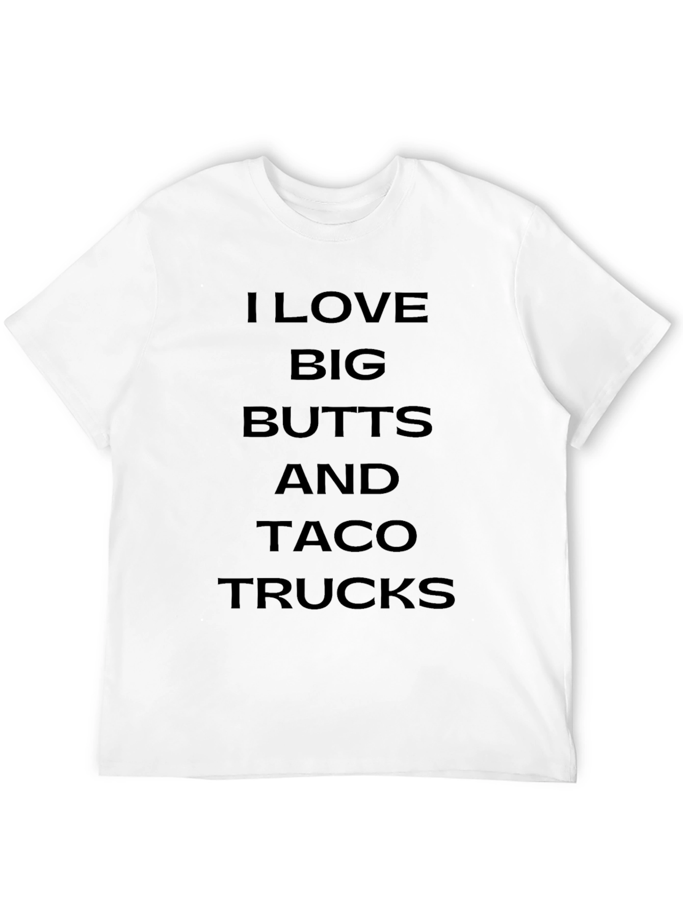 Camiseta Negra: Me Encantan Traseros Grandes y Tacos
