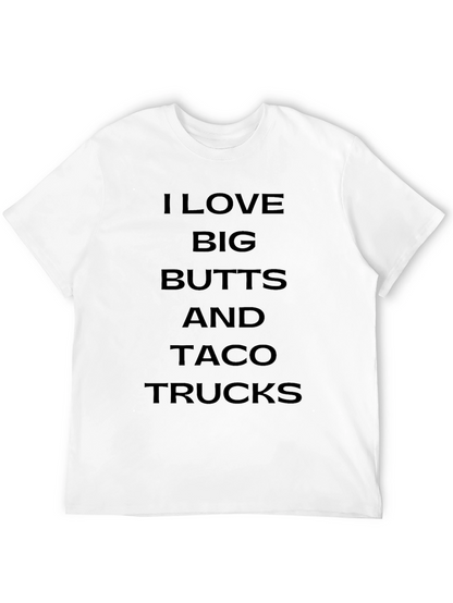 Camiseta Negra: Me Encantan Traseros Grandes y Tacos