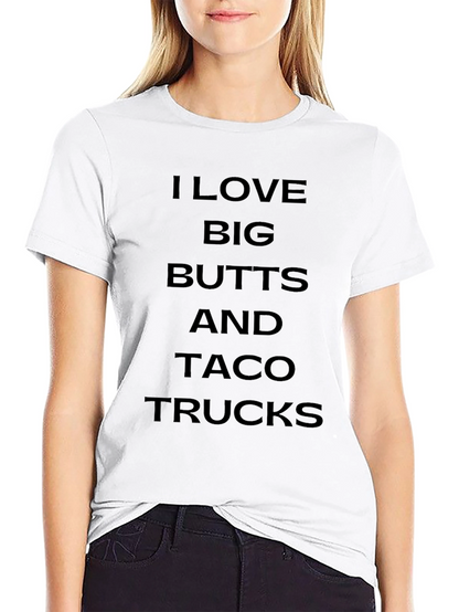Camiseta Negra: Me Encantan Traseros Grandes y Tacos