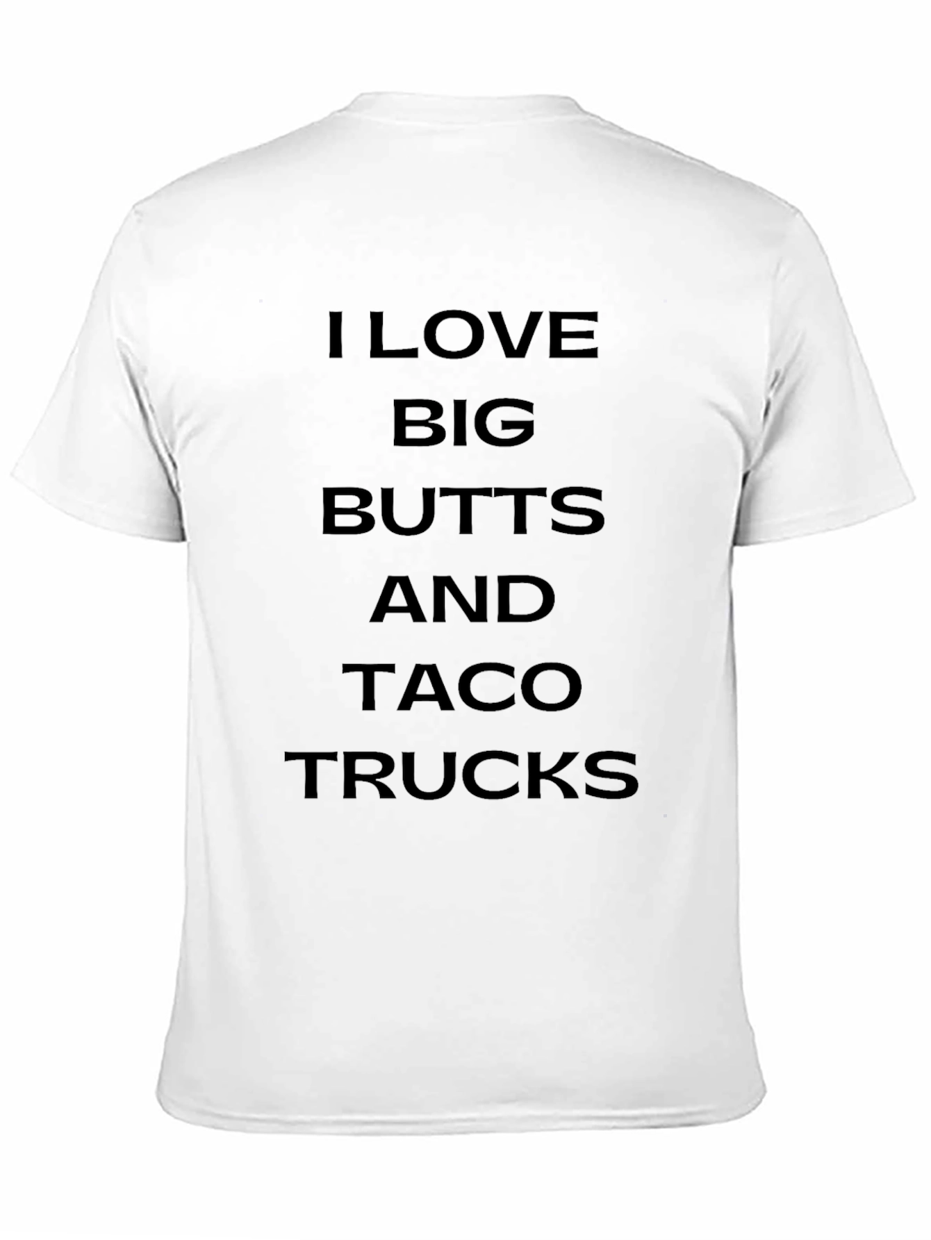Camiseta Negra: Me Encantan Traseros Grandes y Tacos