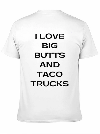 Camiseta Negra: Me Encantan Traseros Grandes y Tacos
