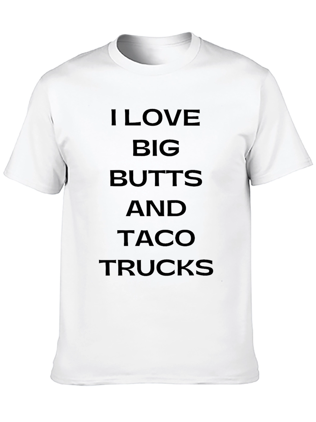 Camiseta Negra: Me Encantan Traseros Grandes y Tacos