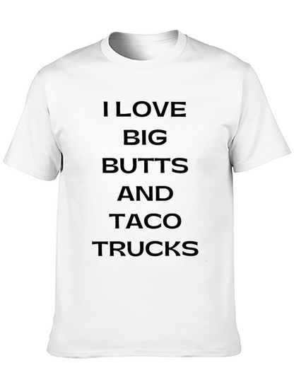 Camiseta Negra: Me Encantan Traseros Grandes y Tacos