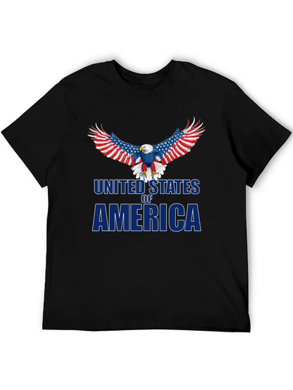 Camiseta Negra Águila USA Patriótica