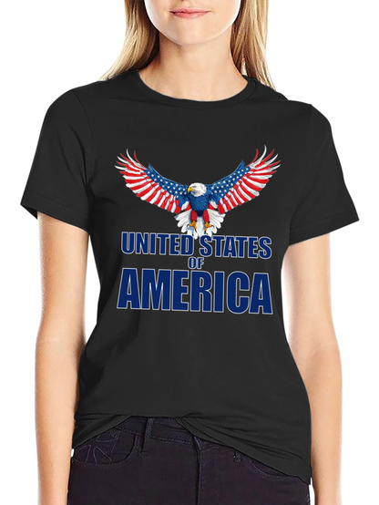 Camiseta Negra Águila USA Patriótica