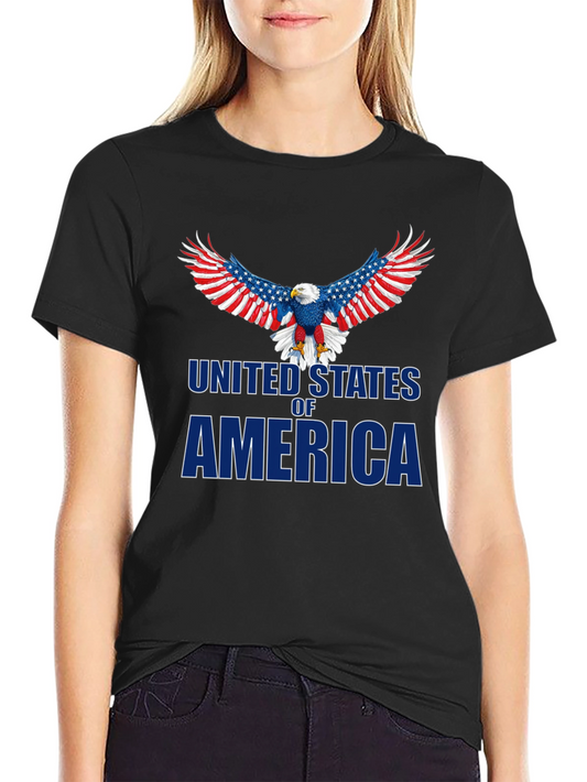 Camiseta Negra Águila USA Patriótica