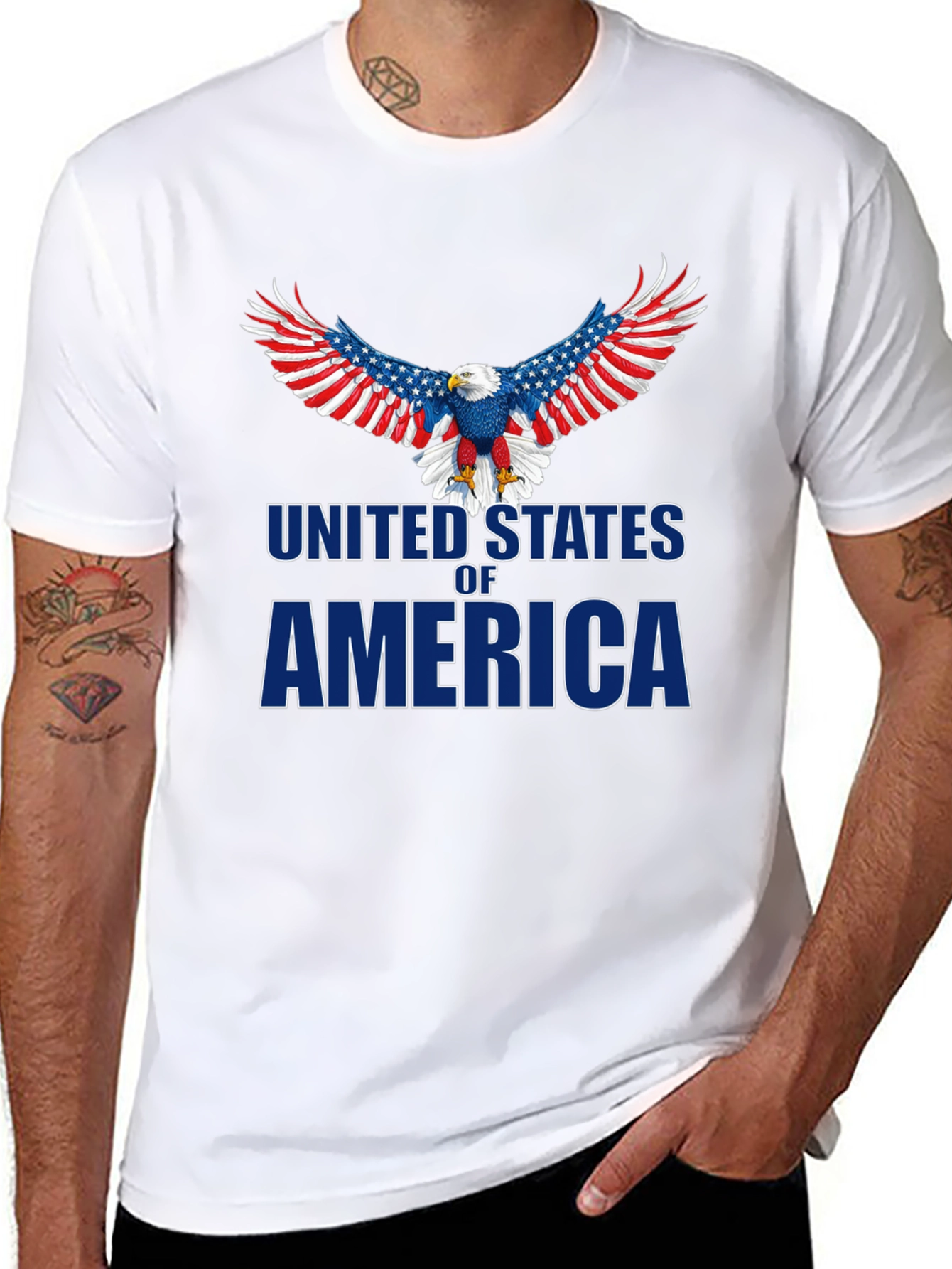 Camiseta Negra Águila USA Patriótica