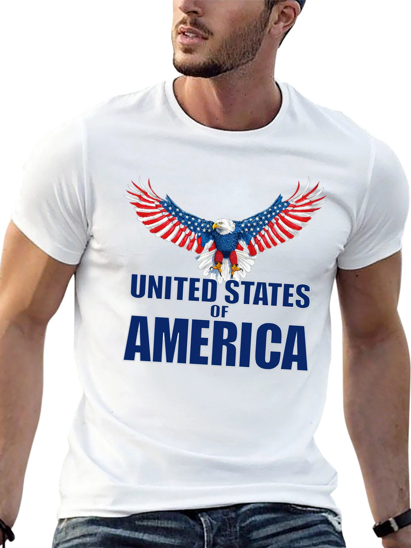 Camiseta Negra Águila USA Patriótica