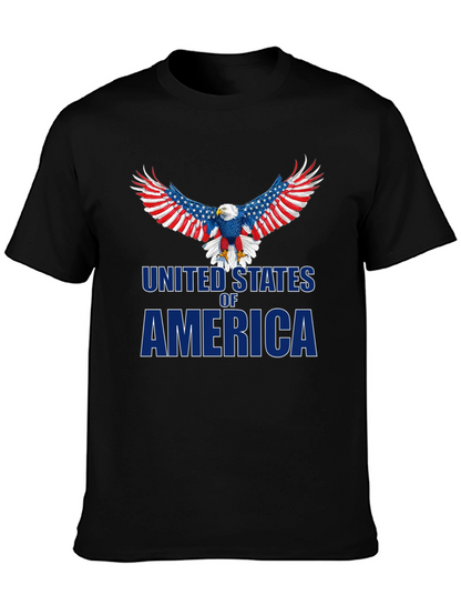 Camiseta Negra Águila USA Patriótica