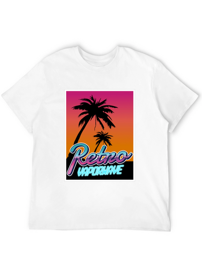Camiseta Retro Vaporwave Palmeras Estilo Verano