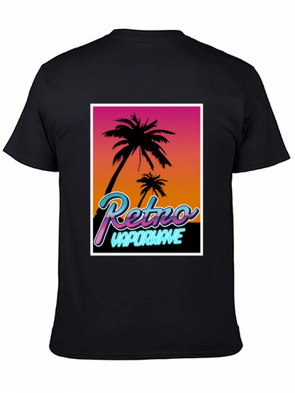 Camiseta Retro Vaporwave Palmeras Estilo Verano