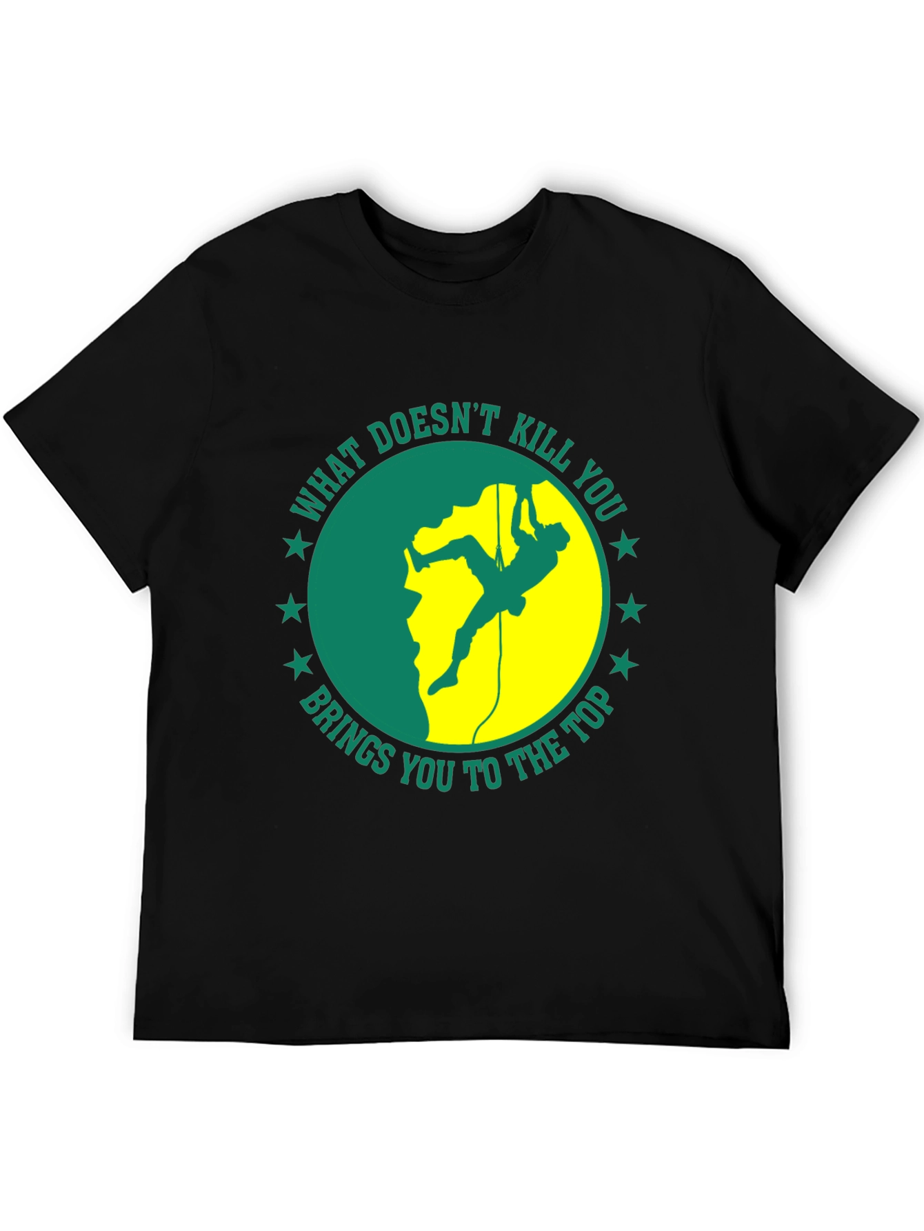 Camiseta Negra Motivacional de Escalada