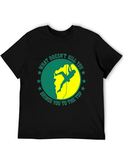 Camiseta Negra Motivacional de Escalada