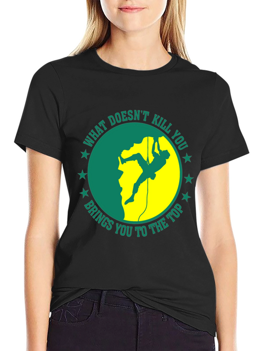 Camiseta Negra Motivacional de Escalada