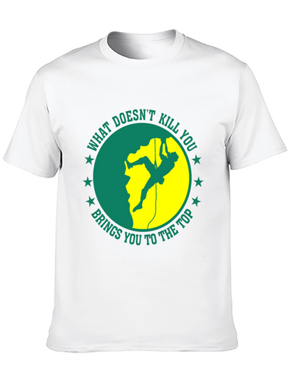 Camiseta Negra Motivacional de Escalada
