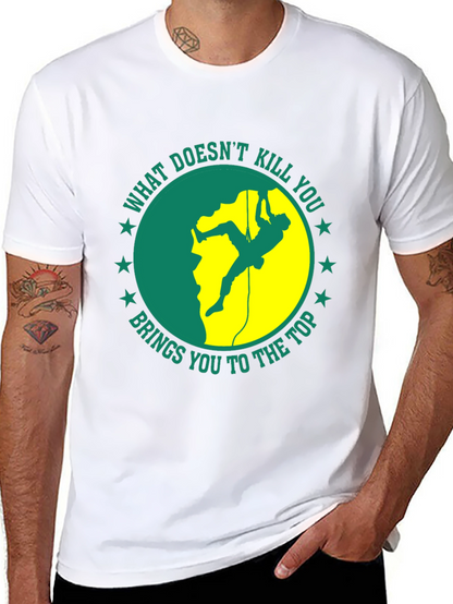 Camiseta Negra Motivacional de Escalada