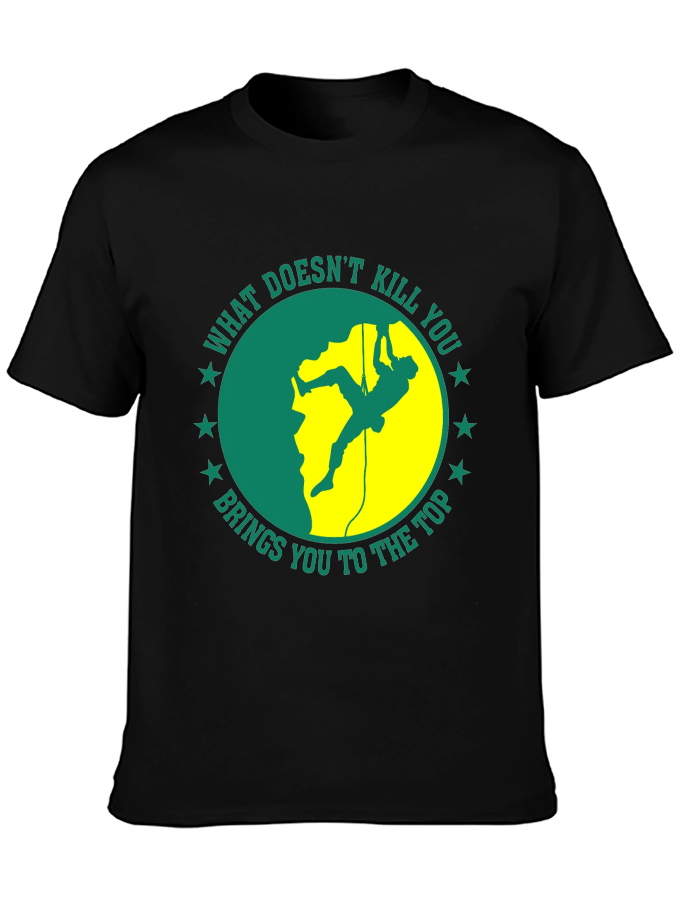 Camiseta Negra Motivacional de Escalada