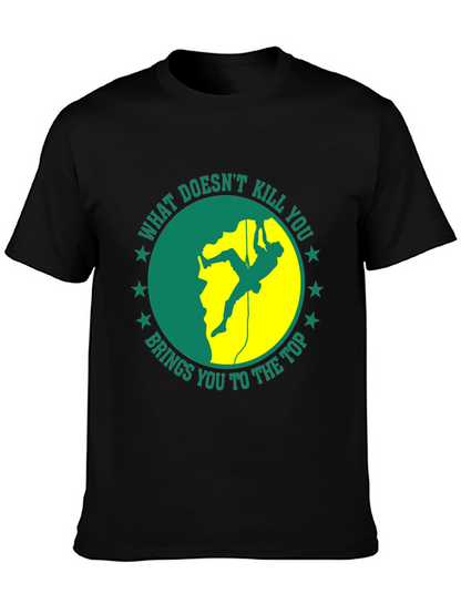 Camiseta Negra Motivacional de Escalada