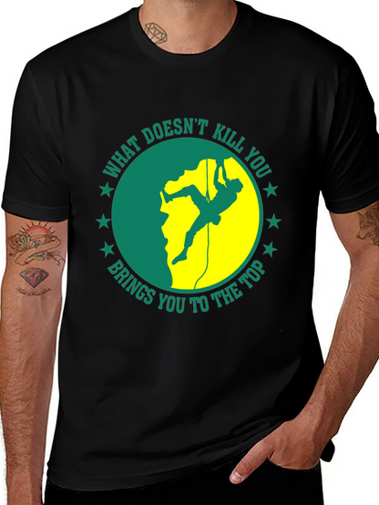 Camiseta Negra Motivacional de Escalada
