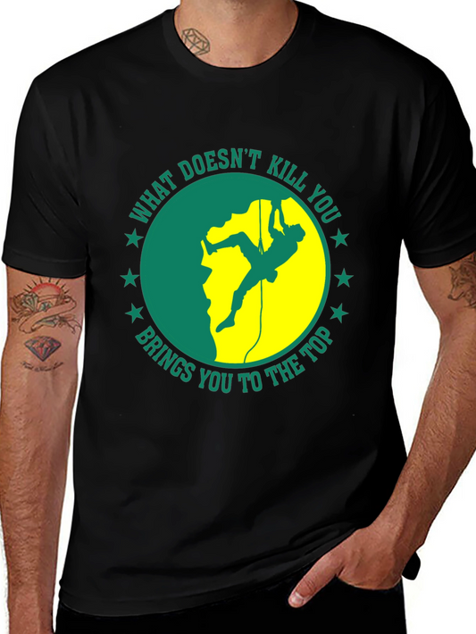 Camiseta Negra Motivacional de Escalada