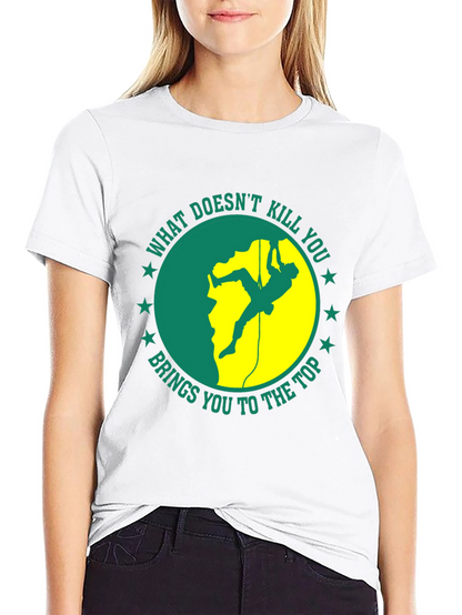 Camiseta Negra Motivacional de Escalada