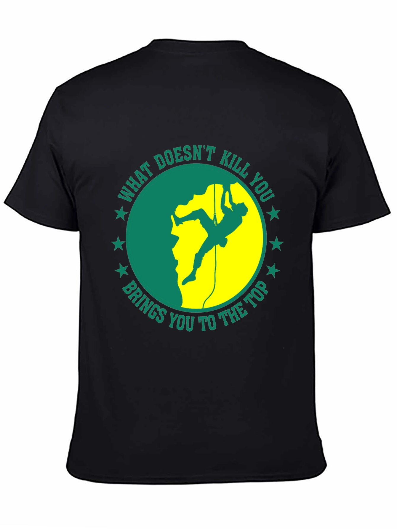Camiseta Negra Motivacional de Escalada