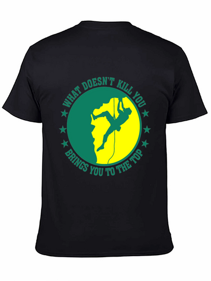 Camiseta Negra Motivacional de Escalada