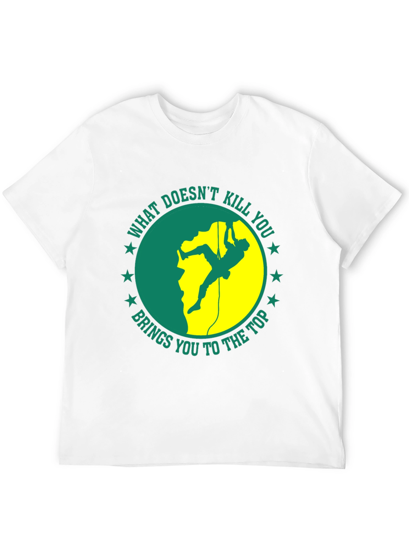 Camiseta Negra Motivacional de Escalada