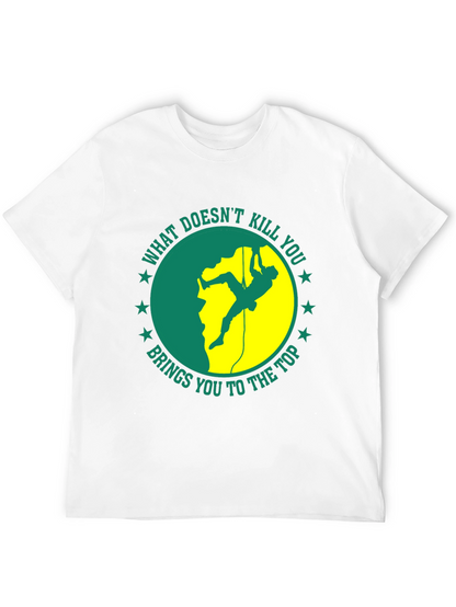 Camiseta Negra Motivacional de Escalada
