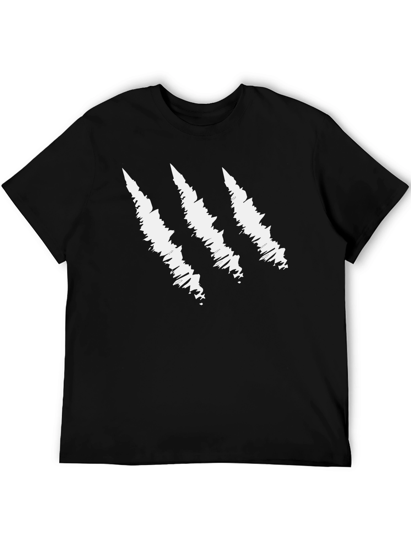 Camiseta Negra con Diseño de Garra Blanca