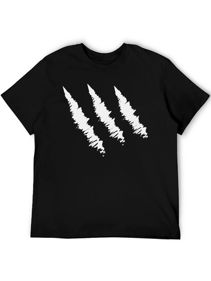 Camiseta Negra con Diseño de Garra Blanca