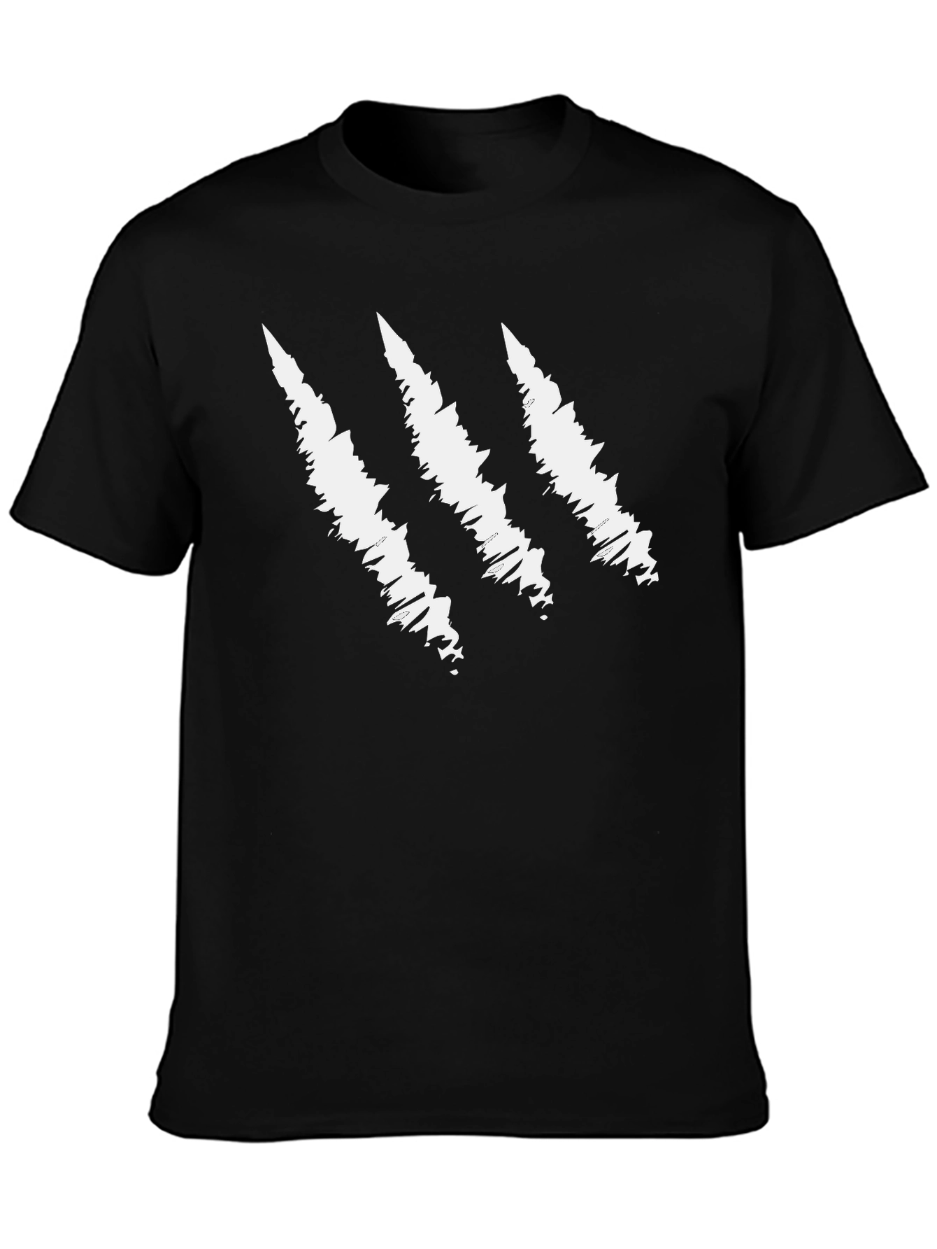 Camiseta Negra con Diseño de Garra Blanca