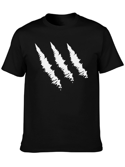 Camiseta Negra con Diseño de Garra Blanca