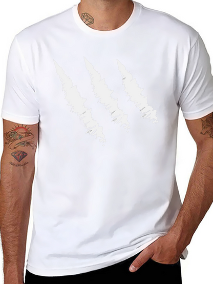 Camiseta Negra con Diseño de Garra Blanca