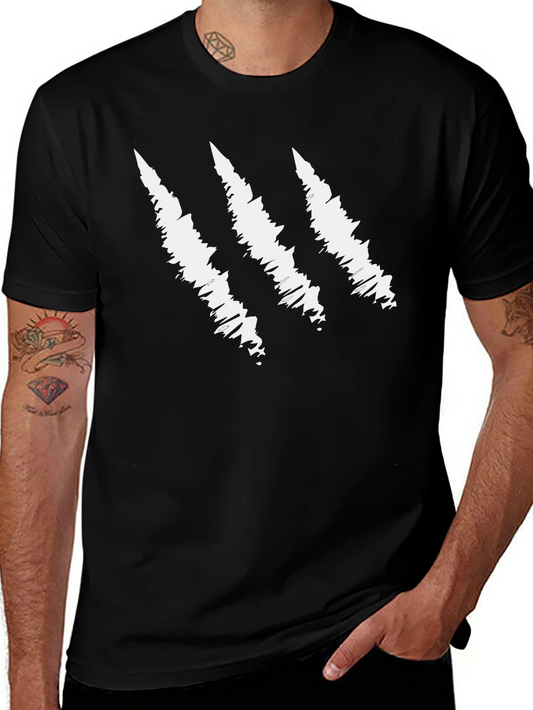 Camiseta Negra con Diseño de Garra Blanca